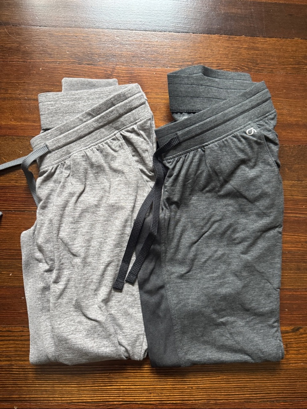 Woman’s Drawstring Lounge Pants - Light Gray & Charcoal